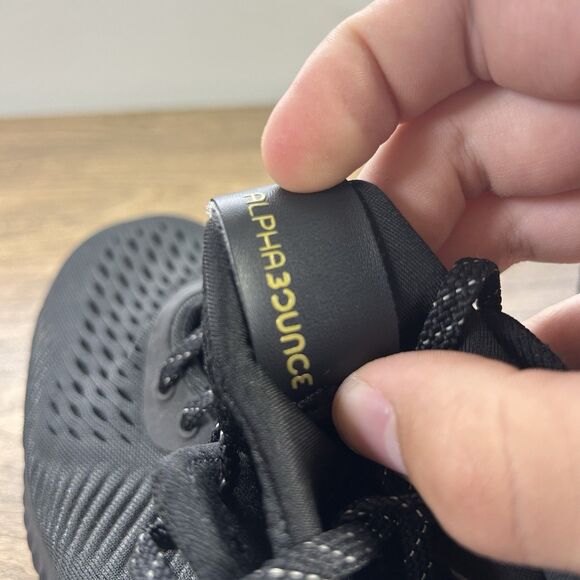 Adidas Alphabounce 1 Running Shoes Mens Size 7.5 Black Sneakers - Picture 8 of 12